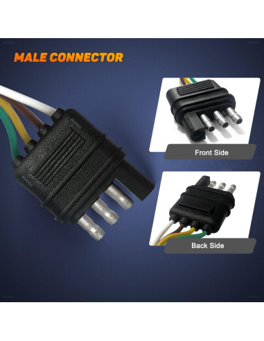 Extensión de Cable para Remolque Mosleyz 4 Pines 66 cm