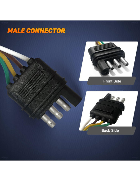 Extensión de Cable para Remolque Mosleyz 4 Pines 66 cm