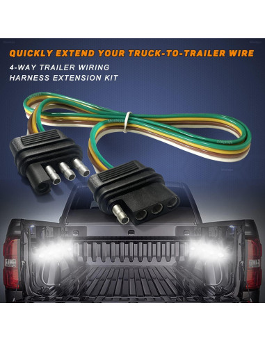 Extensión de Cable para Remolque Mosleyz 4 Pines 66 cm