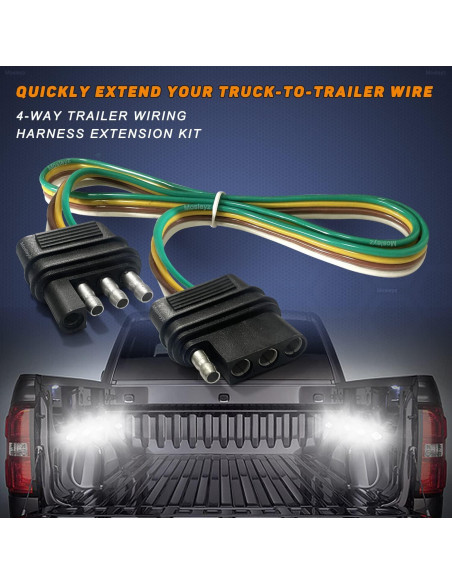 Extensión de Cable para Remolque Mosleyz 4 Pines 66 cm