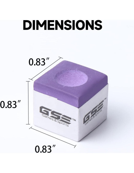 Paquete de 12 Tizas de Billar GSE Juegos y Deportes Expertos