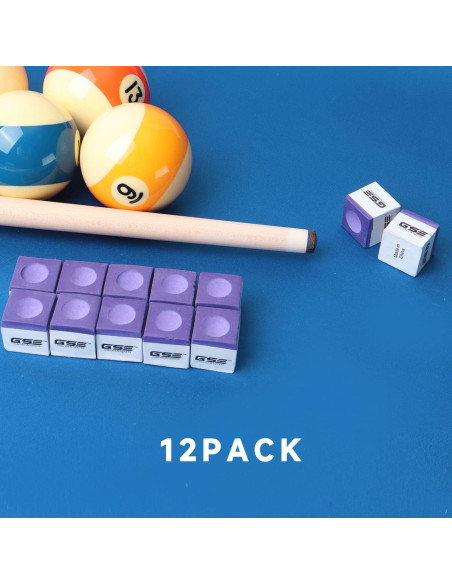 Paquete de 12 Tizas de Billar GSE Juegos y Deportes Expertos