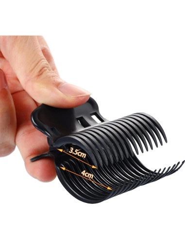 12 Clips de Rodillo Caliente Syhood para Cabello - Blanco y Negro