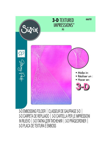 Carpeta de Embossing 3D Sizzix French Twist 15.9x10.8cm
