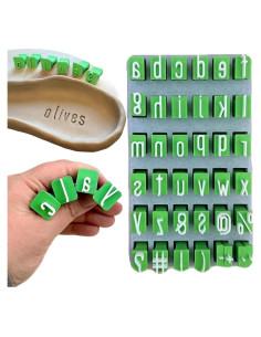 Conjunto de Sellos de Alfabeto para Cerámica Ccclsme - Letras y Números