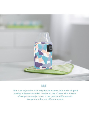 Calentador de Botellas USB Toyvian 10W 3 Niveles Aislante
