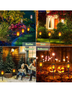 Luces Solares de Antorcha LNRYY, Paquete de 6, Impermeables 2