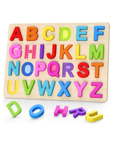 Rompecabezas de Alfabeto de Madera Zeoddler para Niños