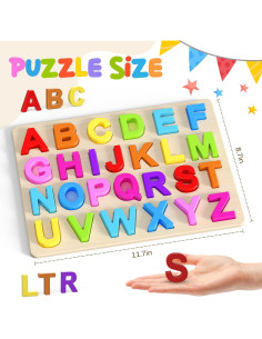 Rompecabezas de Alfabeto de Madera Zeoddler para Niños 2