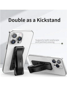 Agarre para Teléfono Dexnor 2-en-1 Negro Compatible con iPhone y Samsung 2