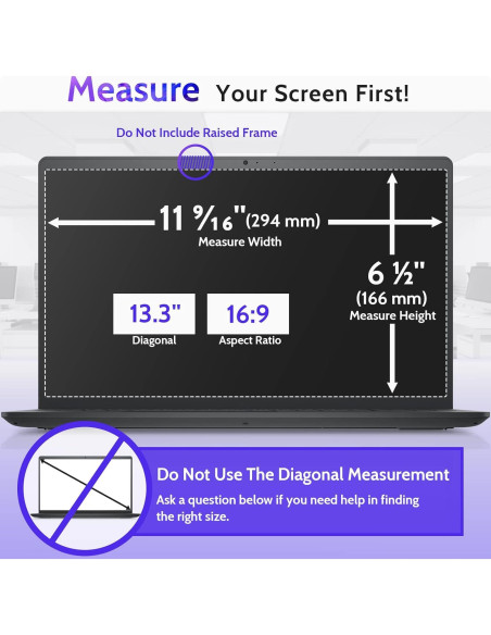Filtro de Privacidad Peslv 13.3" Antirreflejo y Luz Azul