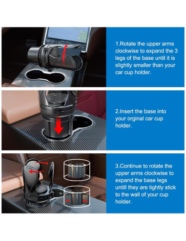 Expansor de Soporte para Tazas Zeyitian Auto 1 Paquete