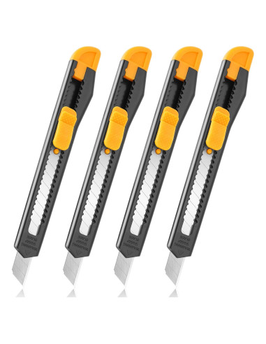 Cortador de Cajas Retráctil TIFICAL Pack de 4, 9mm