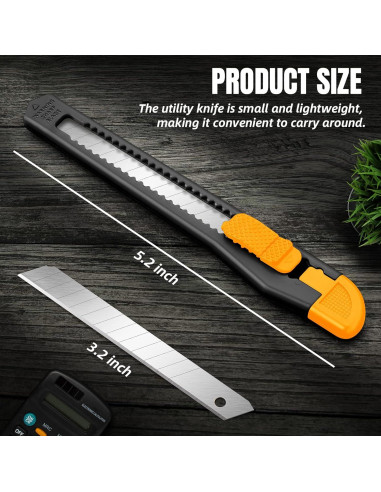 Cortador de Cajas Retráctil TIFICAL Pack de 4, 9mm