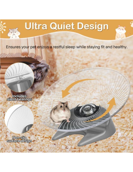 Rueda de Ejercicio Silenciosa EKX para Hámsters 13.6x13x9 cm