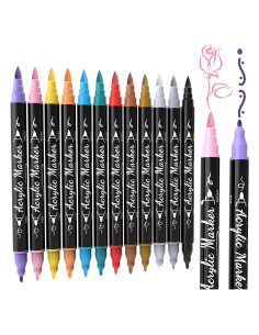 Set de 12 Marcadores de Pintura Acrílica TOSHARE Multicolor