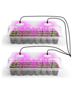 Bandeja de Inicio de Semillas Bonviee 2 Paquetes con Luz LED