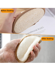 Esponja Exfoliante de Lufa Natural Wulitaotao 2 Piezas 2