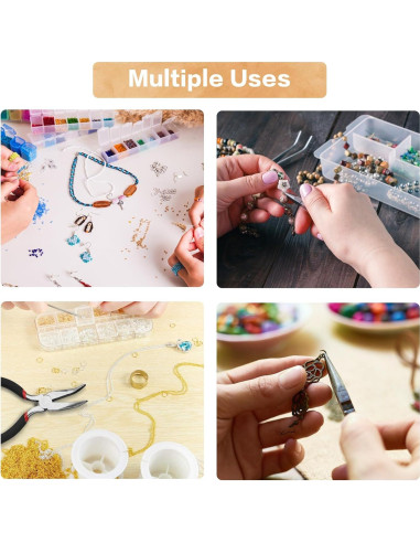 Kit de Joyería MUZHUPGUZ 1440 Pcs Anillas de Salto y Herramientas