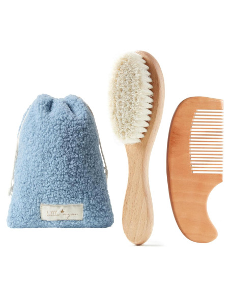 Juego de Cepillos y Peine para Bebés MYZI - Natural y Suave