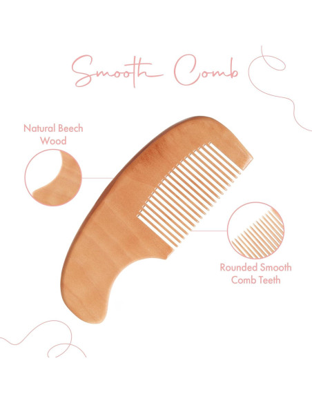 Juego de Cepillos y Peine para Bebés MYZI - Natural y Suave