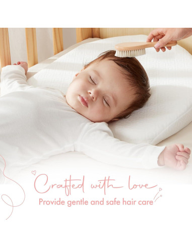 Juego de Cepillos y Peine para Bebés MYZI - Natural y Suave