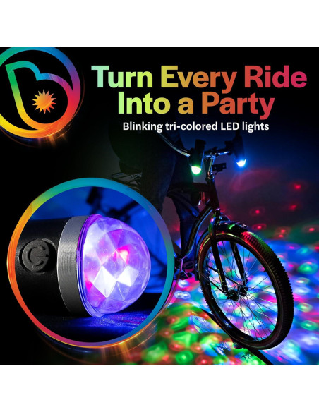 Luz LED Disco para Bicicleta Brightz CruzinBrightz - Tricolor Luz LED Disco para Bicicleta Brightz CruzinBrightz - Tricolor