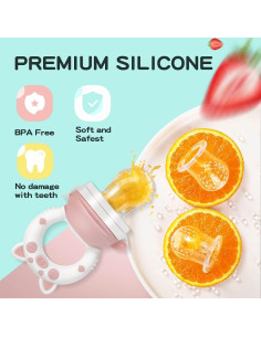 Chupete de Alimentación de Frutas Jochebed - Silicona 100% Azul 2