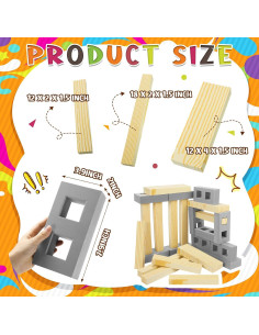 Bloques de Construcción de Espuma Leyndo 24 Pcs para Niños 2