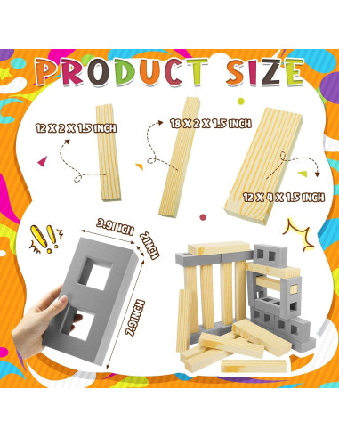 Bloques de Construcción de Espuma Leyndo 24 Pcs para Niños
