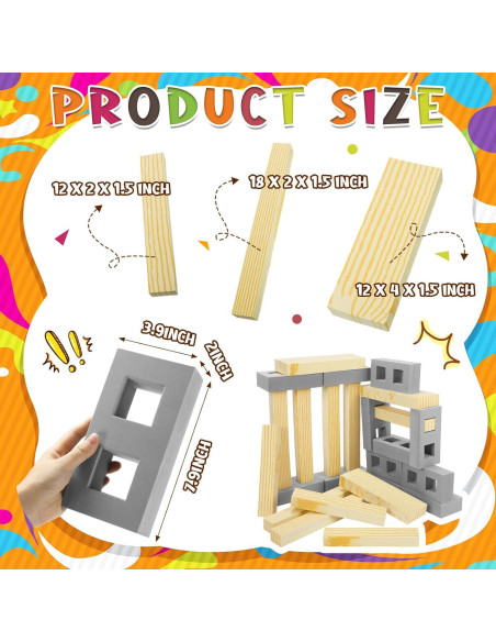 Bloques de Construcción de Espuma Leyndo 24 Pcs para Niños