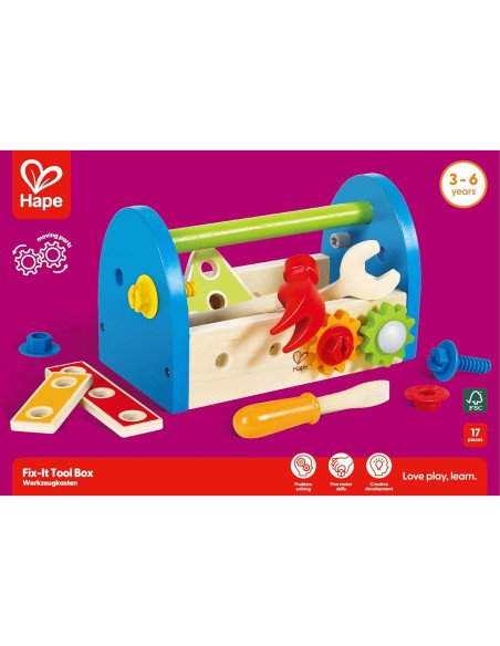 Caja de Herramientas Hape E3001 - Juguete 30 Piezas