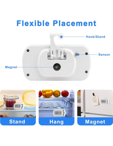 Termómetro Digital Impermeable Lasubst para Refrigerador - 2 Unidades