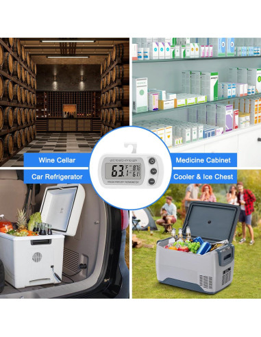 Termómetro Digital Impermeable Lasubst para Refrigerador - 2 Unidades