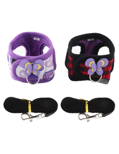 Pack 2 Arnés y Correa para Mascotas Pequeñas LIZEALUCKY S