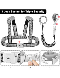 Arnés Antipérdida para Niños Accmor Negro Ajustable 2