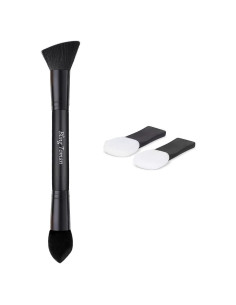 Brocha de Corrector de Cabello Doble Cara Bling Toman Negra