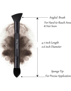 Brocha de Corrector de Cabello Doble Cara Bling Toman Negra 2
