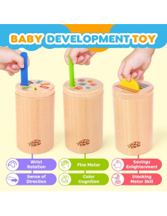 Juguete Montessori 3 en 1 SMALL FISH para Niños 1-3 Años 2