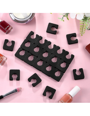 Separadores de Dedos para Pedicura Mumufy 1000 Pcs Espuma Negra