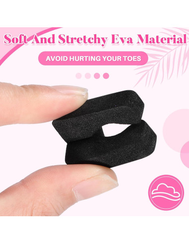 Separadores de Dedos para Pedicura Mumufy 1000 Pcs Espuma Negra