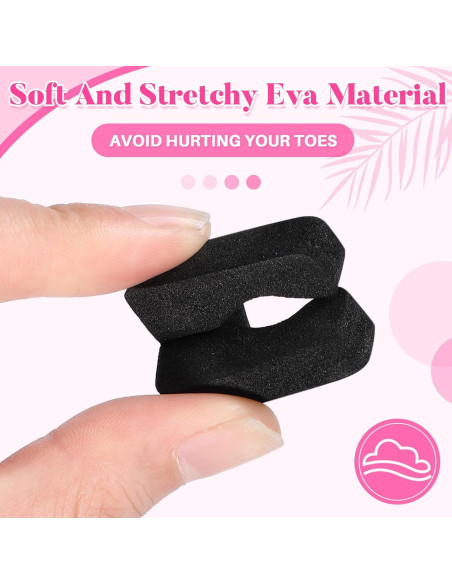 Separadores de Dedos para Pedicura Mumufy 1000 Pcs Espuma Negra