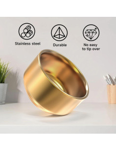 Soporte para Clips de Papel CLTIKACK Dorado 9x9x6 cm 2