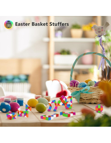 12 Mini Cubos de Serpiente Vdealen - Juguete de Rompecabezas