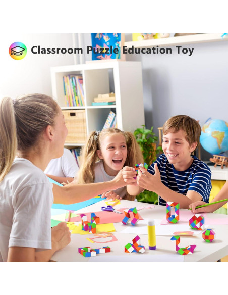 12 Mini Cubos de Serpiente Vdealen - Juguete de Rompecabezas