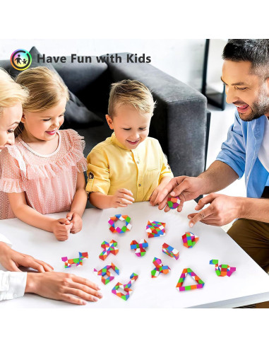 12 Mini Cubos de Serpiente Vdealen - Juguete de Rompecabezas