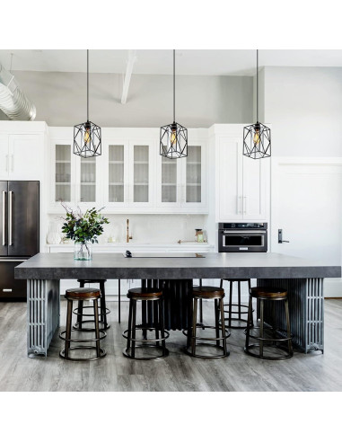 Luz Colgante Enchufable HMVPL con Regulador 16x24cm Negro