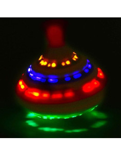 Trompo Musical LED Toyvian Mini 11x11 cm para Niños 2