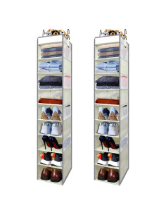 Organizador Colgante de Zapatos Roomtalk Beige 2 Paquete 10 Estantes