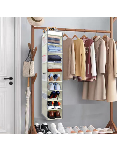 Organizador Colgante de Zapatos Roomtalk Beige 2 Paquete 10 Estantes Organizador Colgante de Zapatos Roomtalk Beige 2 Paquete 10 Estantes